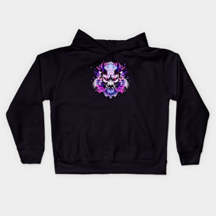 Summon the Demon: Four Horned Oni Design Kids Hoodie